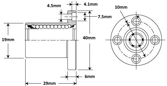 lmef10uu-lineer-rulman-teknik-cizim