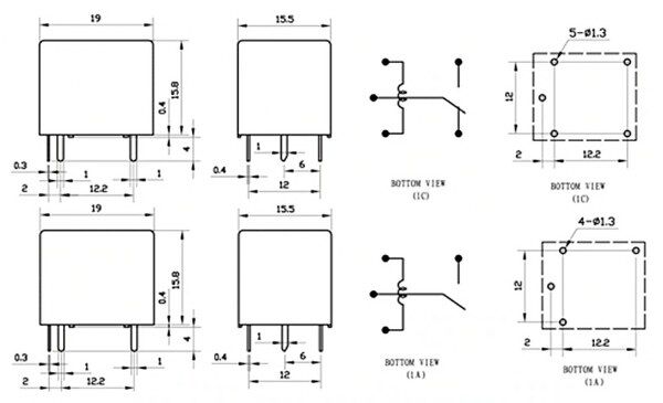 12v-jqc-role-teknik-cizim