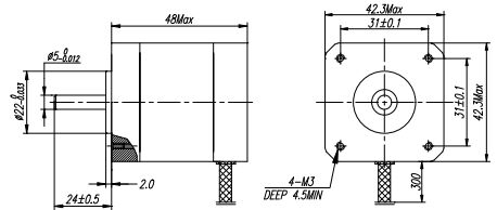 bipolar-nema-17-400adim-3v